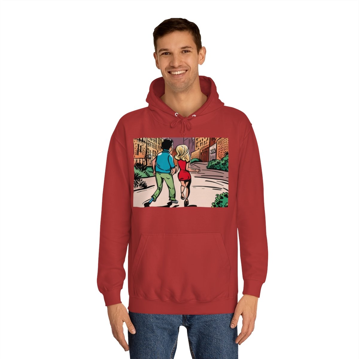 Kapüşonlu Sweatshirt Uniseks Baskılı - Görsel 43