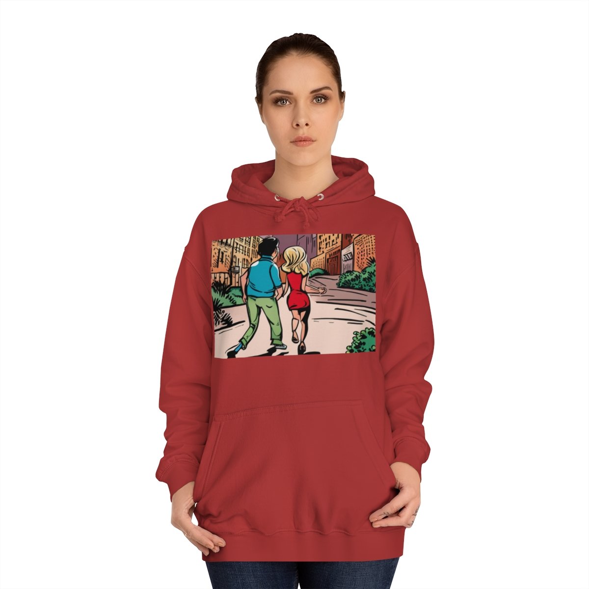 Kapüşonlu Sweatshirt Uniseks Baskılı - Görsel 44