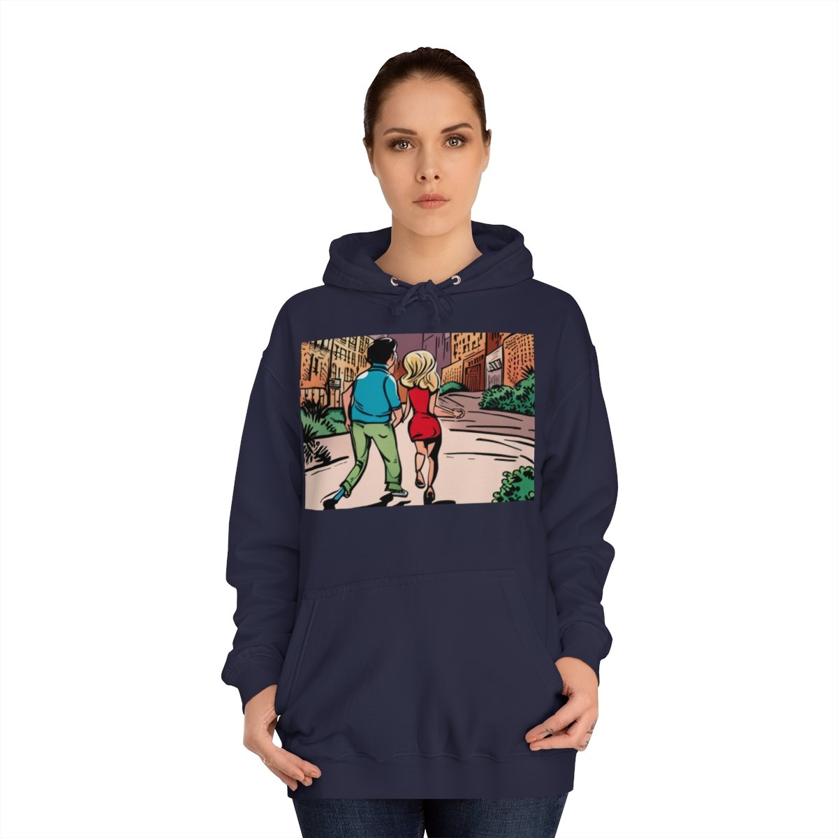 Kapüşonlu Sweatshirt Uniseks Baskılı - Görsel 36